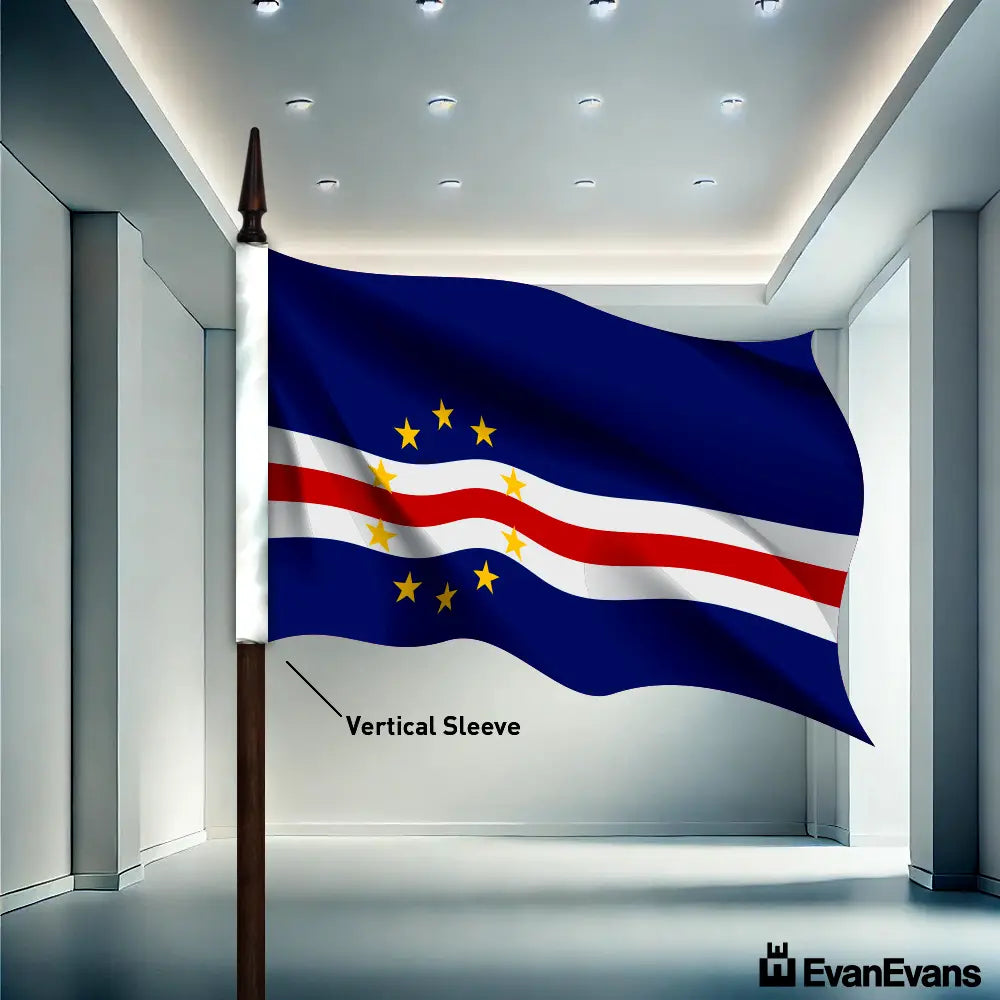 Cabo Verde flag vertical sleeve