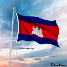 Cambodia flag header with loops