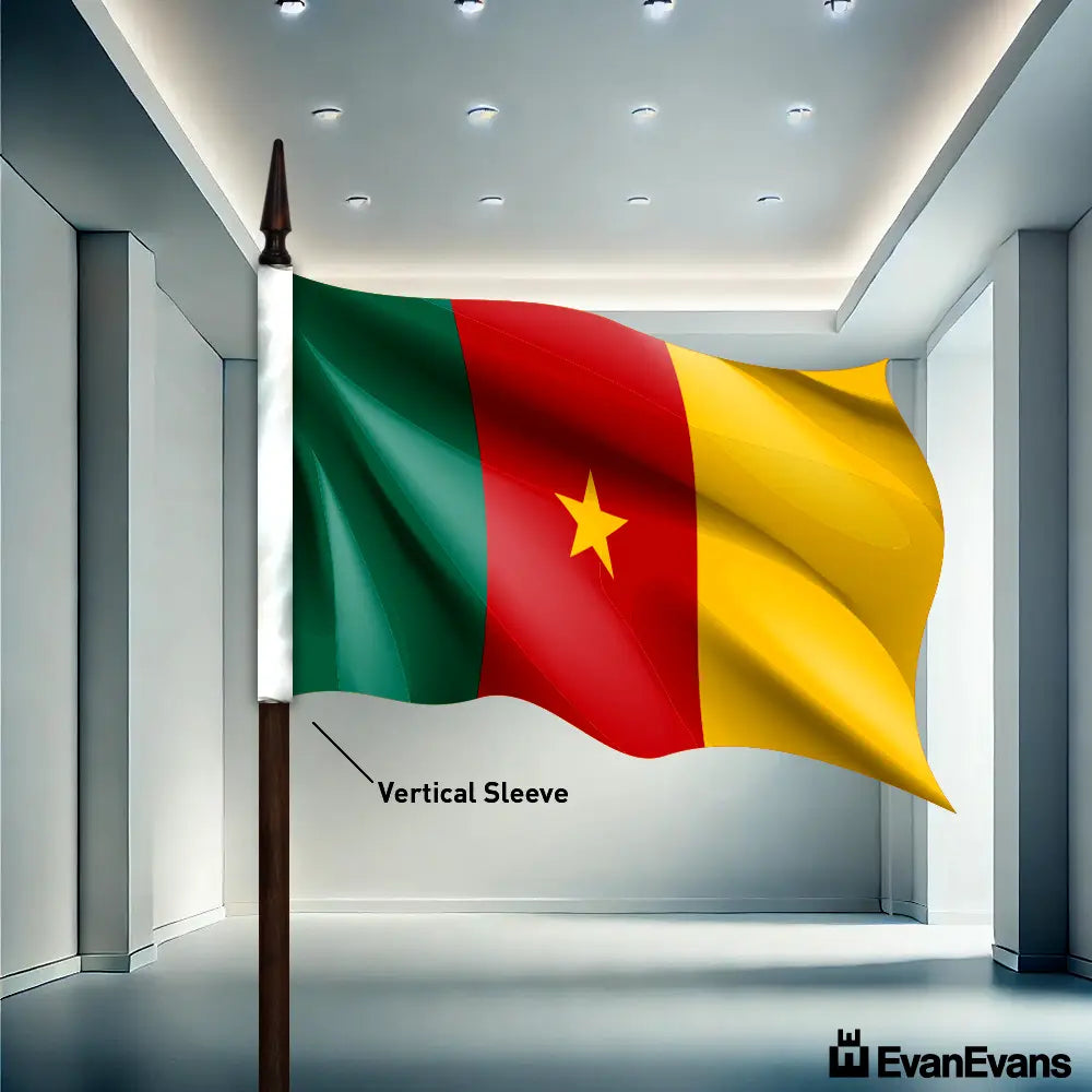 Cameroon flag vertical sleeve