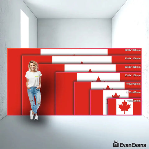 Canada flag size guide comparison