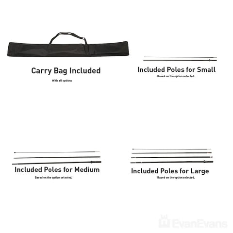 Carry Bag and Poles Included for Portable Flags