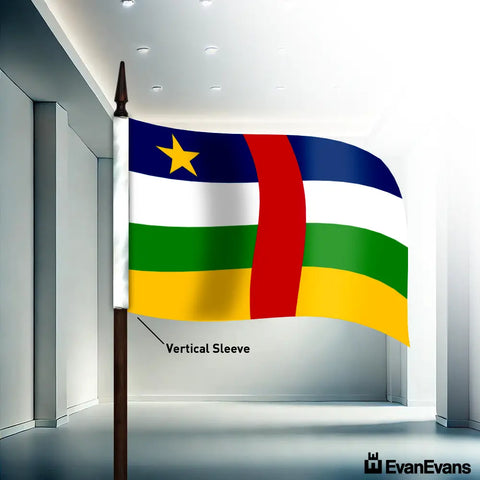 Central African Republic evan evans wavy flag vertical sleeve