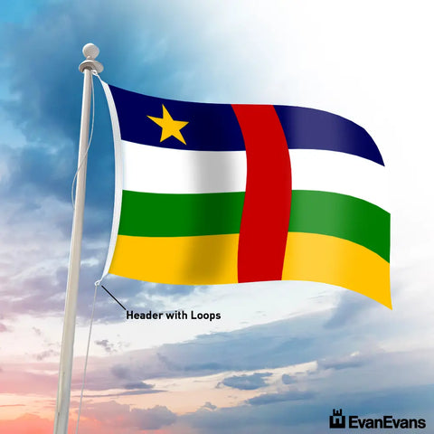 Central African Republic flag header with loops
