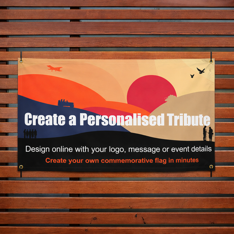 Custom Commemorative Tribute Flag – Design Your Own (1800 x 900mm)
