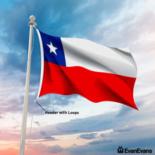 Chile flag header with loops