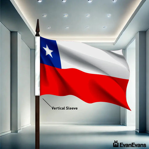 Chile flag vertical sleeve