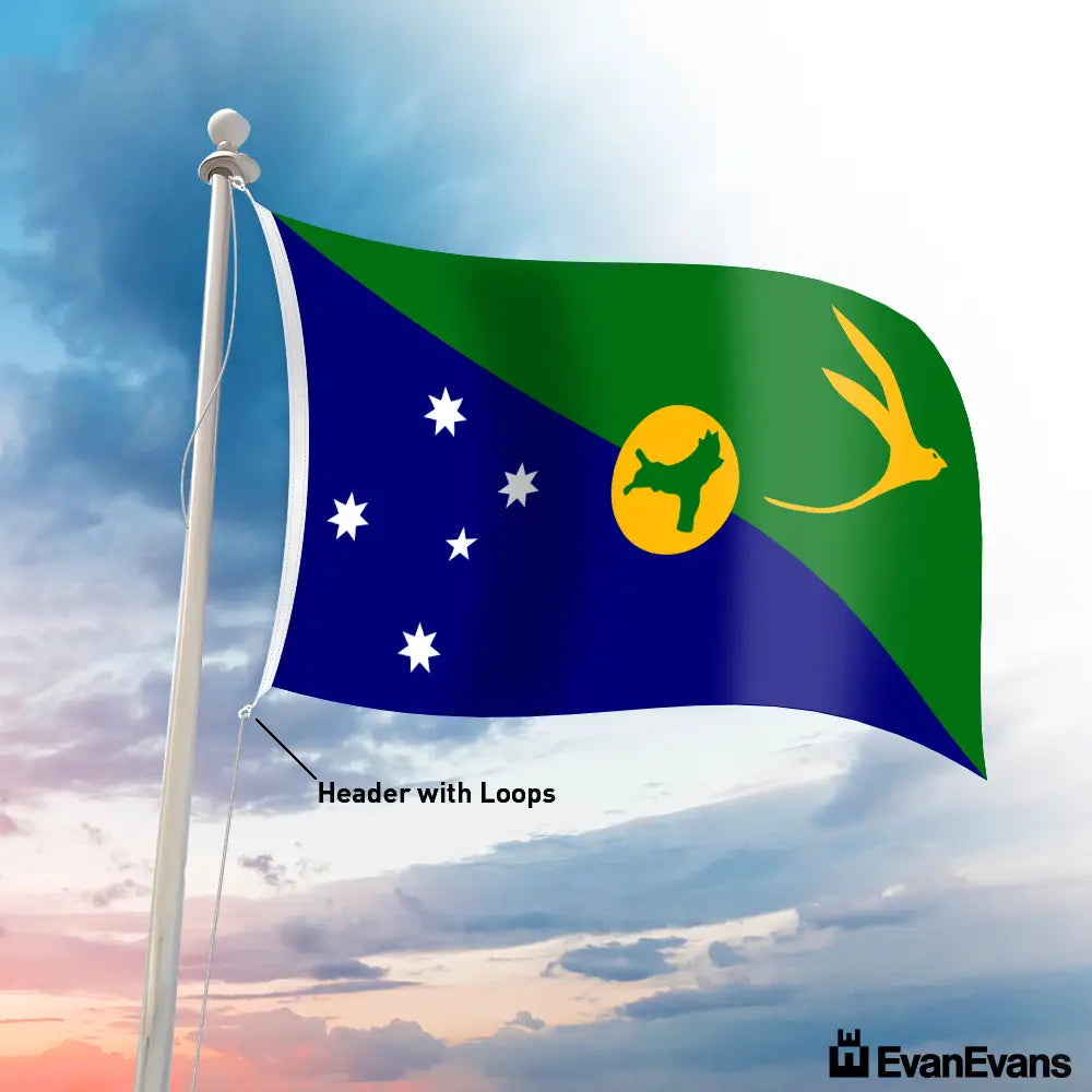 Christmas Island flag header with loops