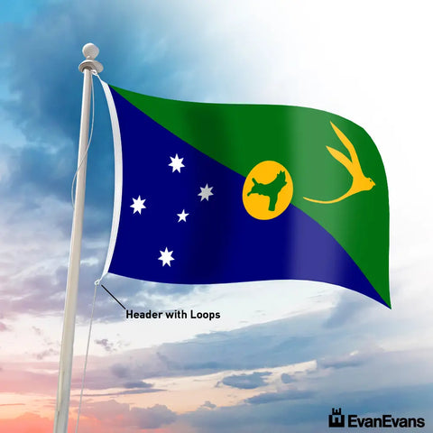 Christmas Island flag header with loops