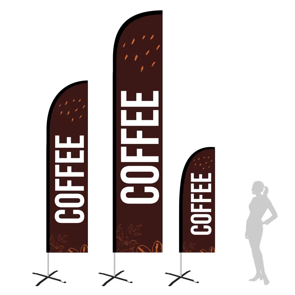 Coffe Brown Feather Flag Kit