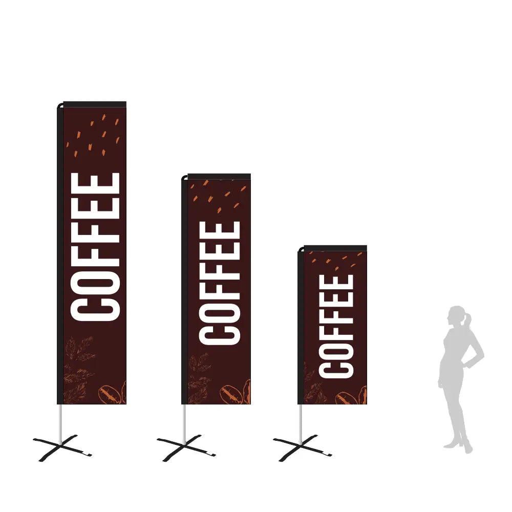 Coffee Brown Rectangle Flag