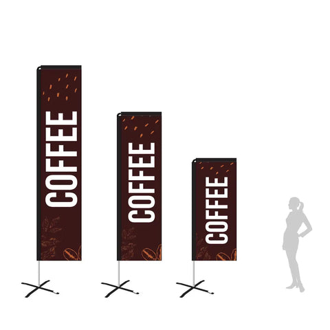 Coffee Brown Rectangle Flag