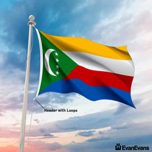Comoros flag header with loops