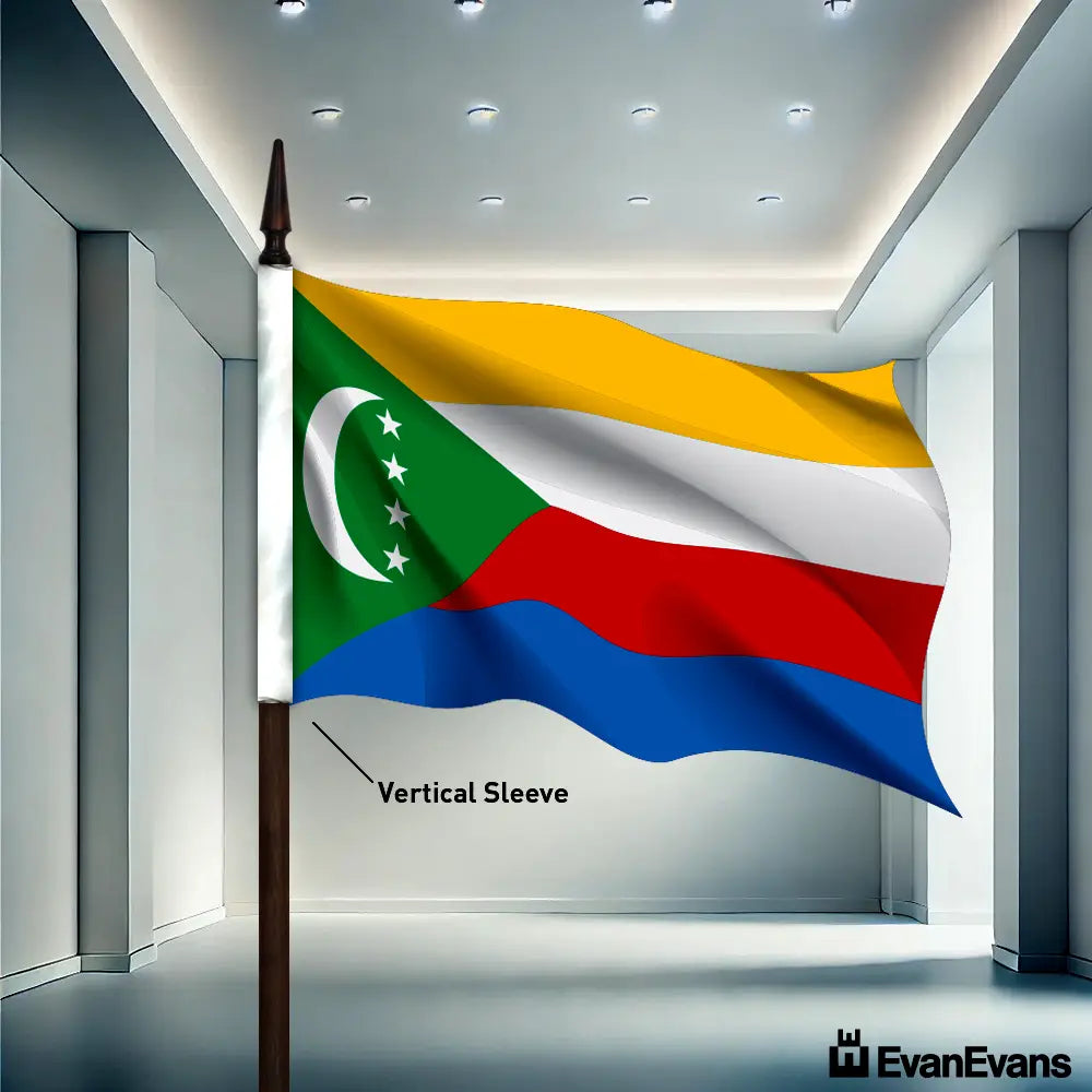 Comoros flag vertical sleeve