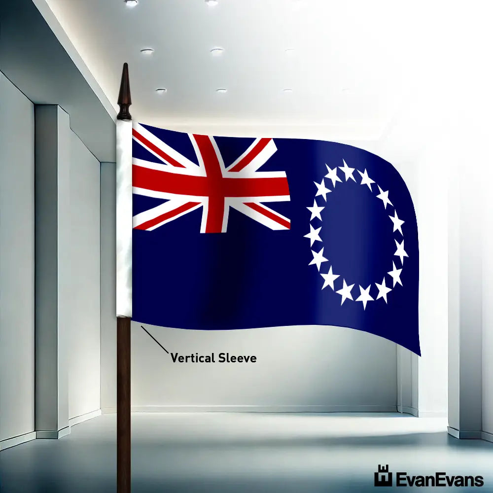 Cook Islands flag vertical sleeve