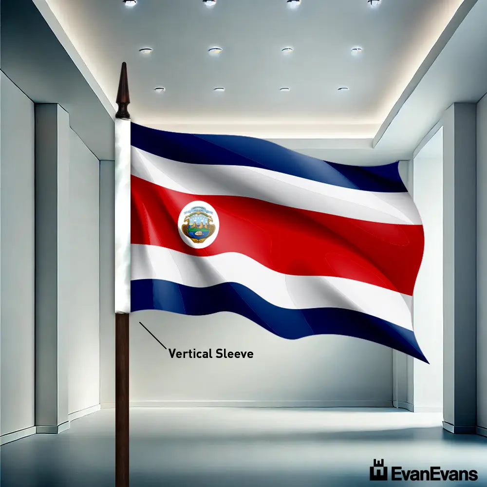 Costa Rica flag vertical sleeve