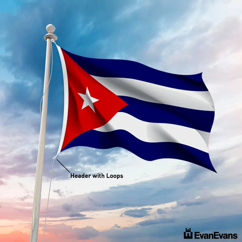 Cuba flag header with loops