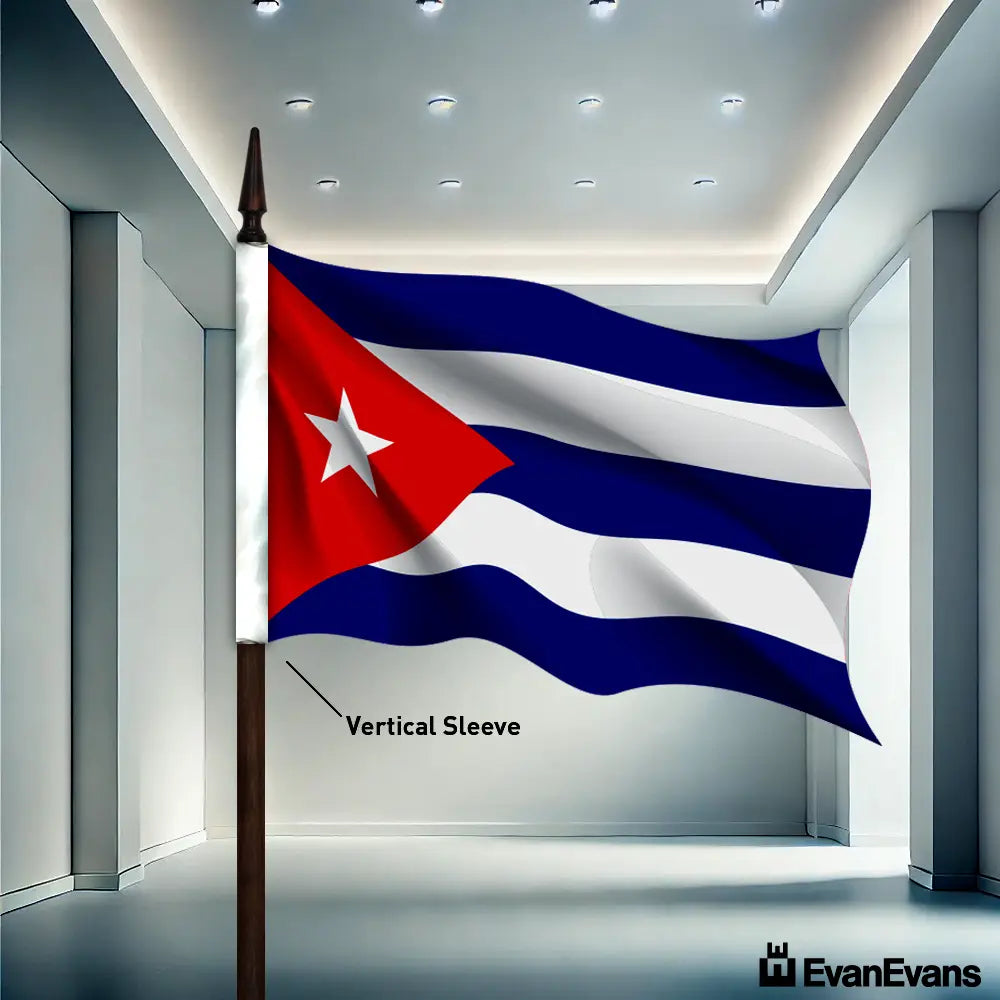Cuba flag vertical sleeve