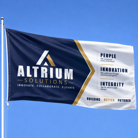Custom Flag – Corporate Entrance Branding