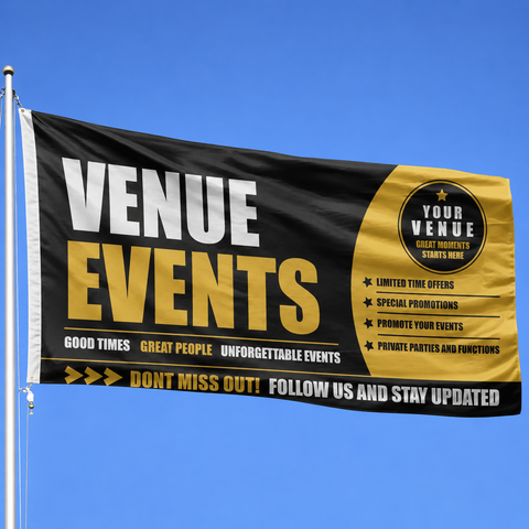 Custom Flag – Venue Event Advertising