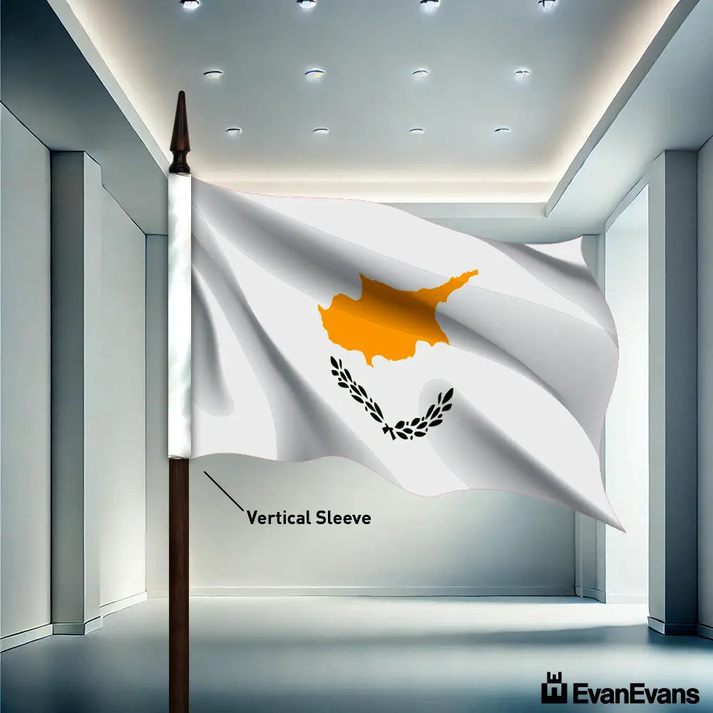 Cyprus flag vertical sleeve