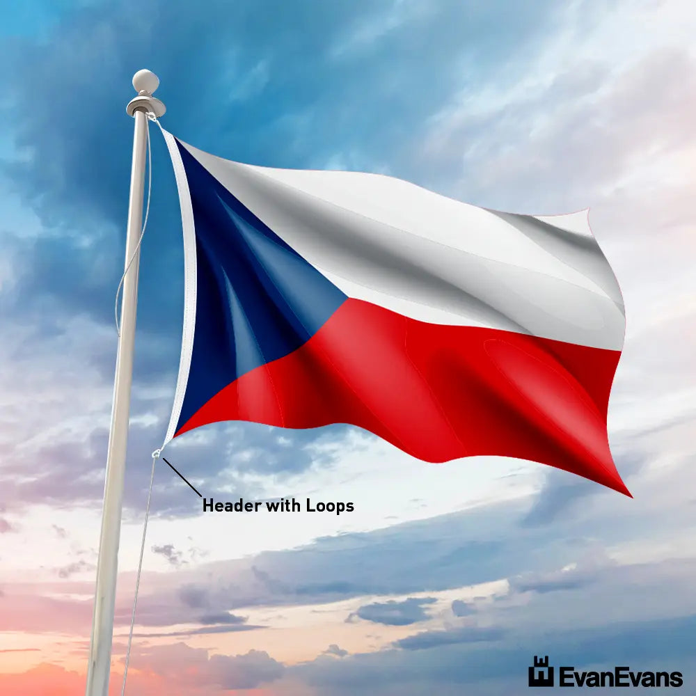 Czech Republic flag header with loops
