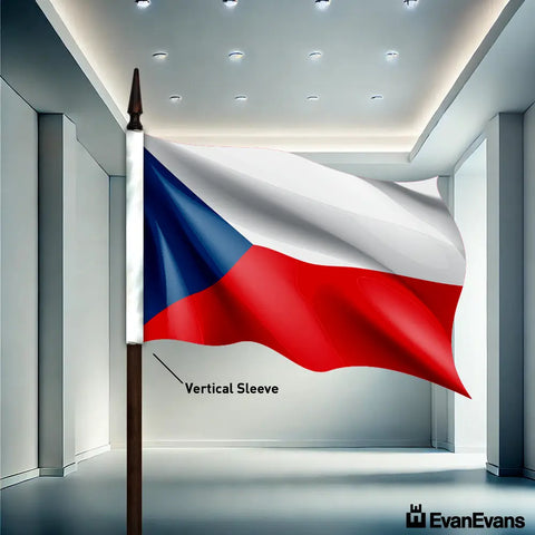 Czech Republic flag vertical sleeve