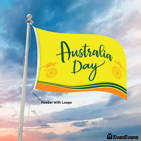 D2 Knitted Polyester Australia Day Flag Header with loops