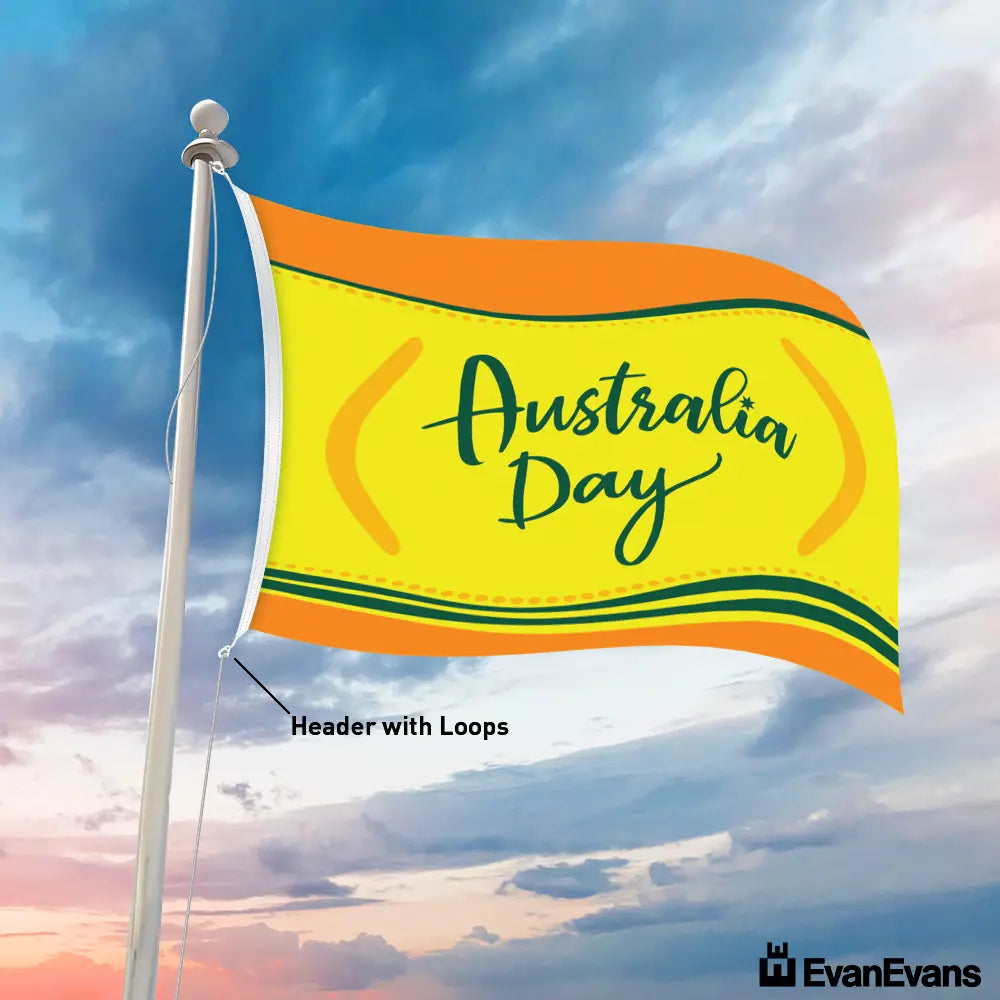D3 Knitted Polyester Australia Day Flag Header with loops