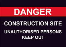 Danger Construction Site Sign
