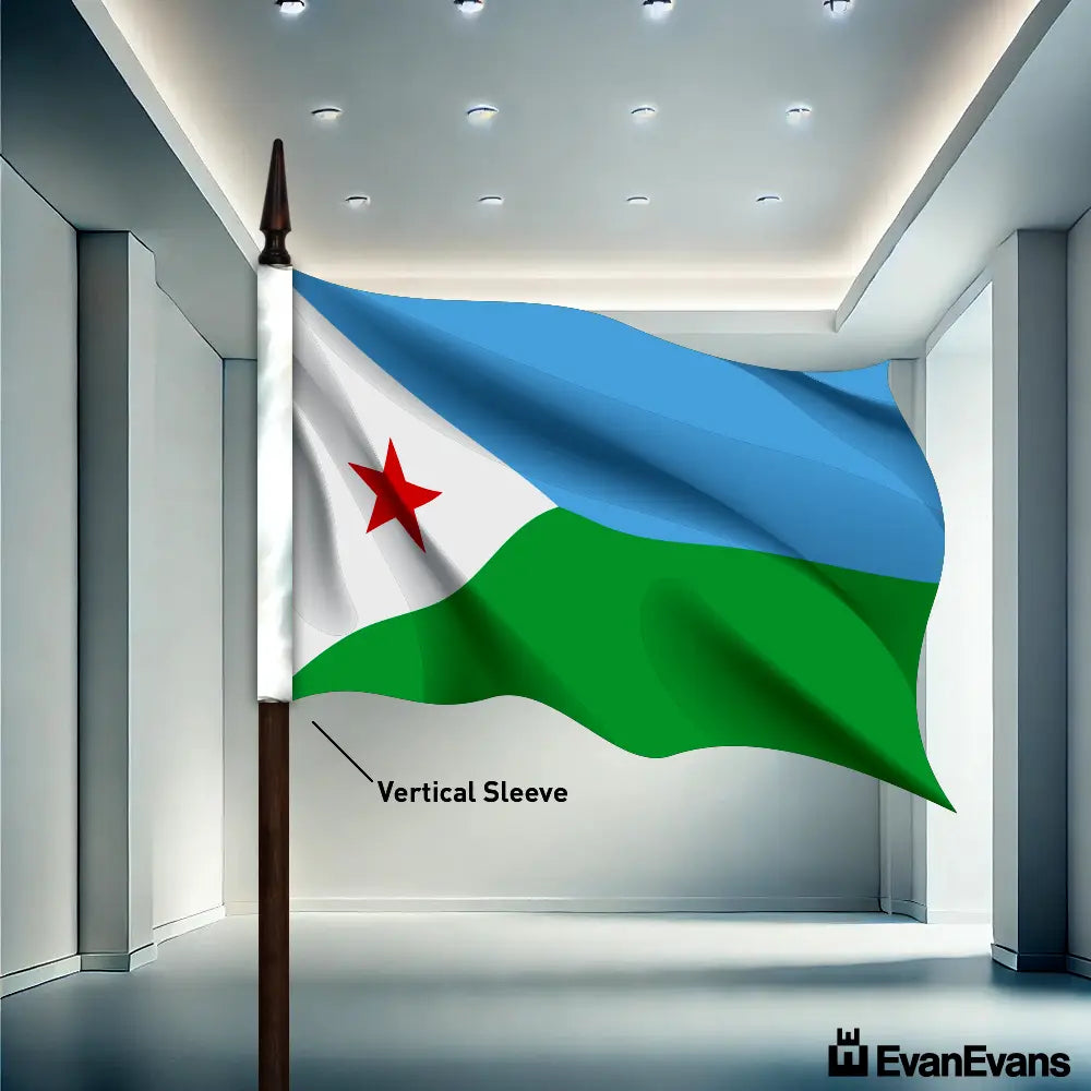 Djibouti flag vertical sleeve