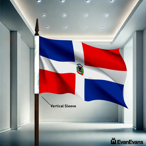 Dominican Republic flag vertical sleeve