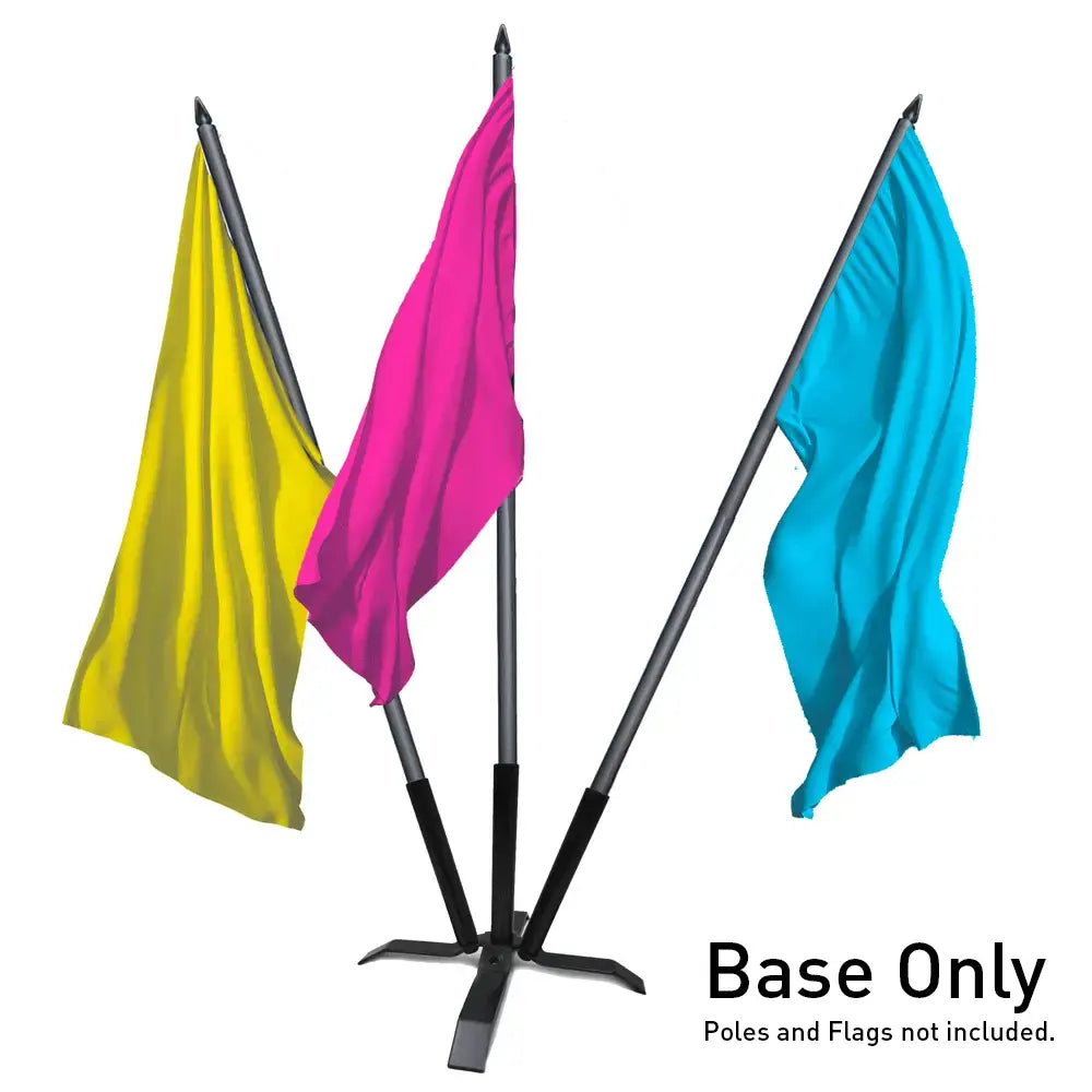 EE Presentation poles 3 flag base with flags
