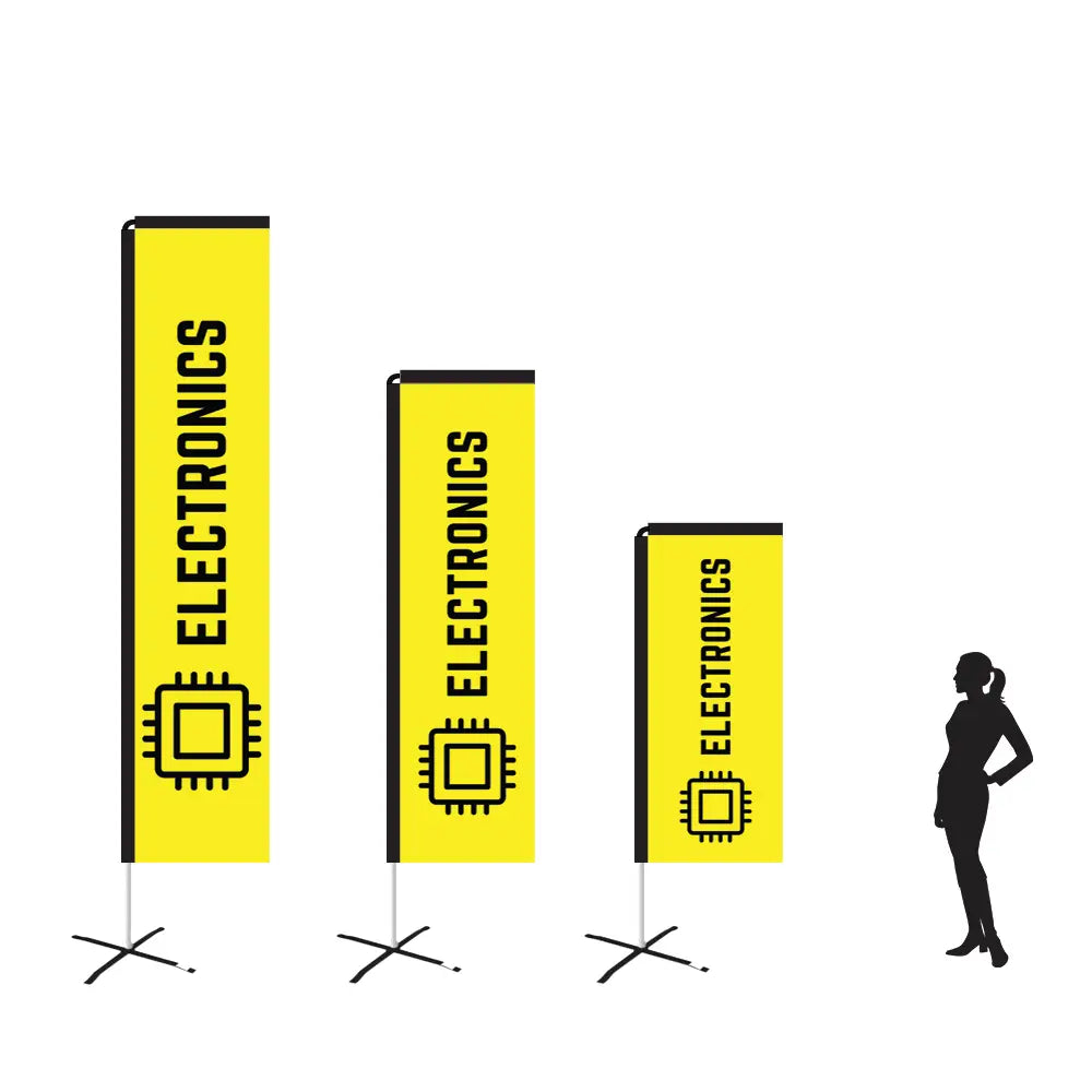ELECTRONICS YELLOW rectangle flag