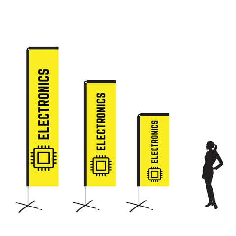 ELECTRONICS YELLOW rectangle flag