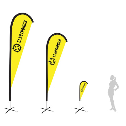 ELECTRONICS YELLOW teardrop flag