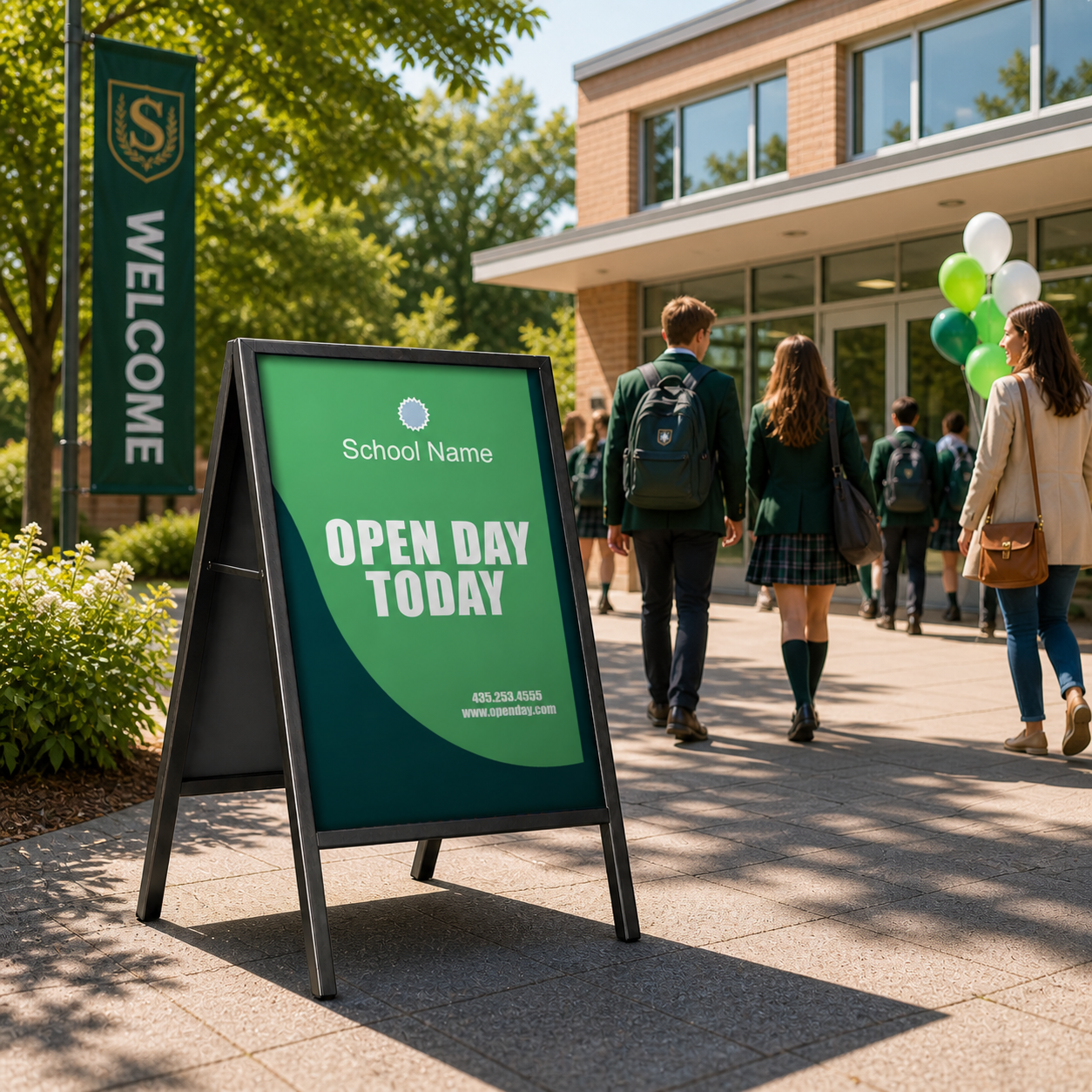 Open Day School A-frame Signage