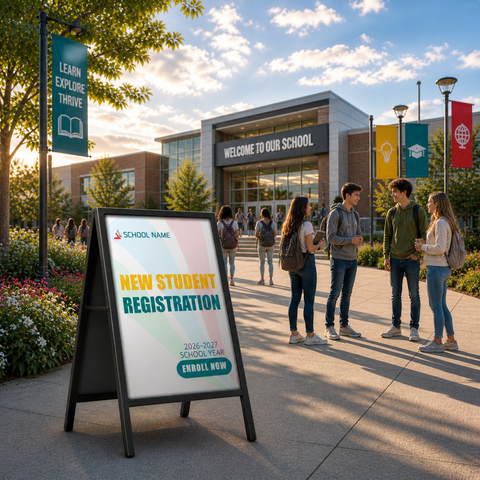 Student Sampling Sign Education A-Frame Sign for Student Registration | Custom School Signage ...