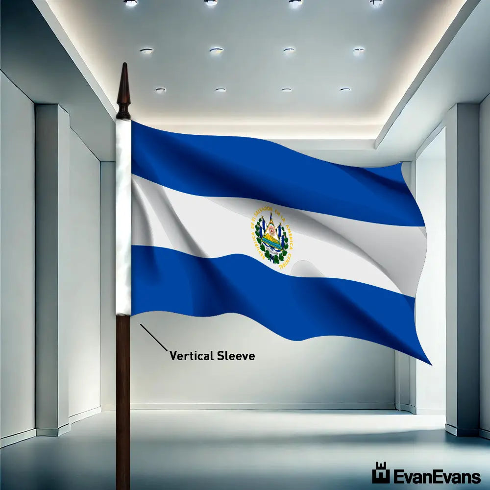 El Salvador flag vertical sleeve