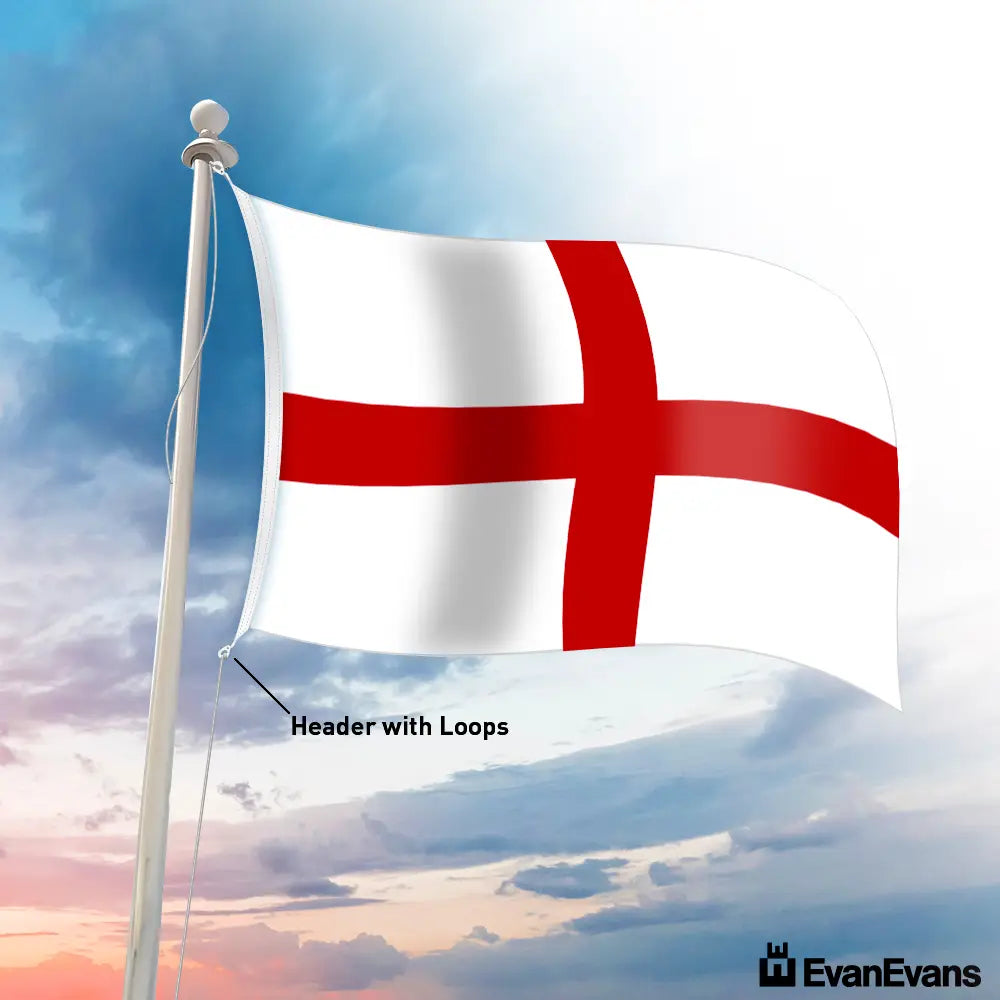 England flag header with loops
