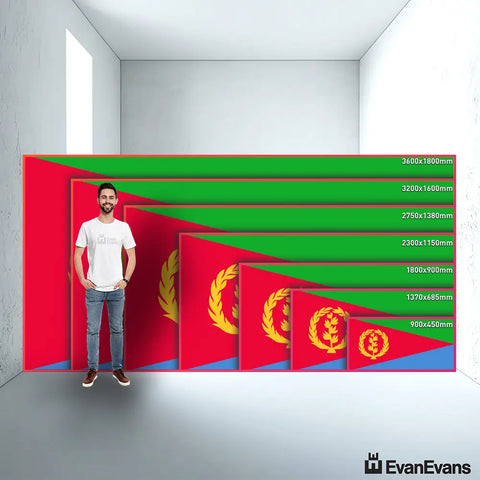 Eritrea flag size guide comparison