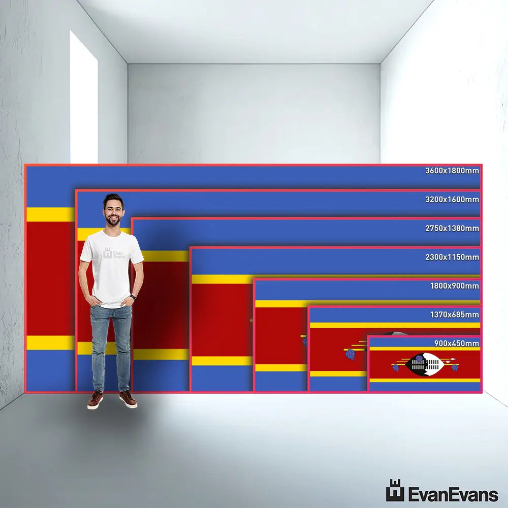 Eswatini flag size guide comparison