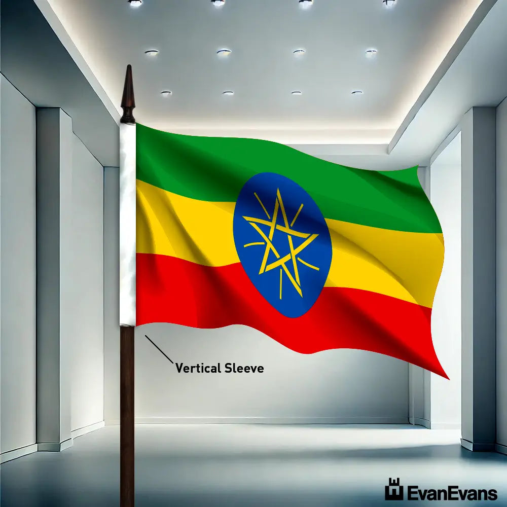 Ethiopia flag vertical sleeve