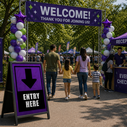 Events A-Frame Sign - Entry Marker