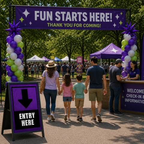Events A-Frame Sign - Entry Marker