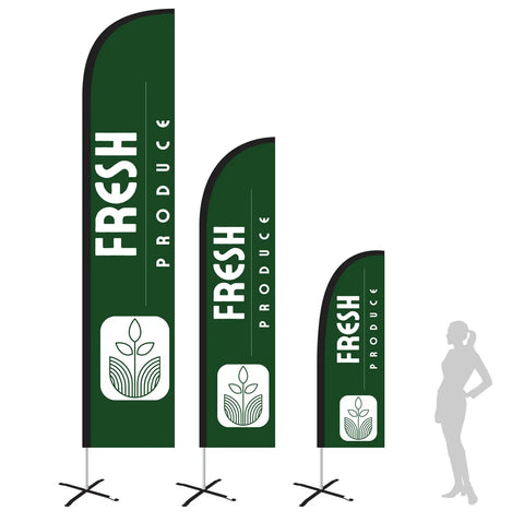 FRESH PRODUCE LEAFY GREEN feather flag