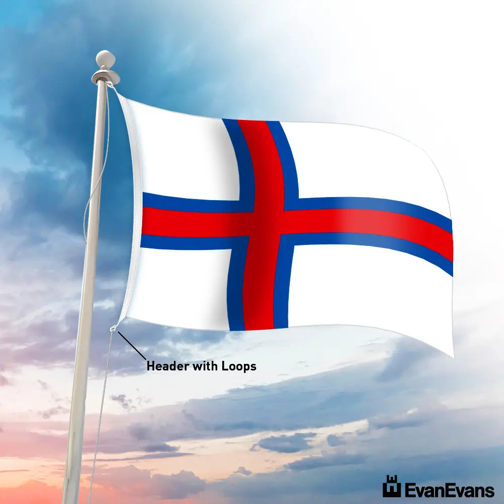 Faroe Islands flag header with loops