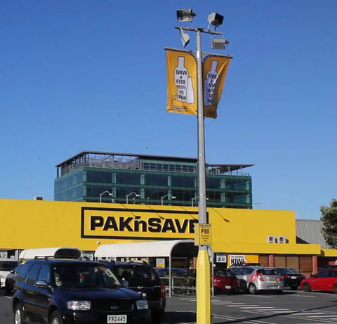 Flagtrax System Commercial Banner Paknsave Supermarket