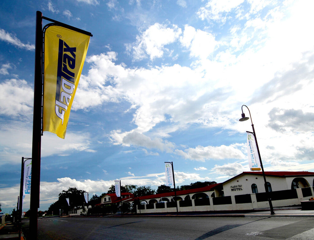 Yellow Flagtrax Outdoor Banner
