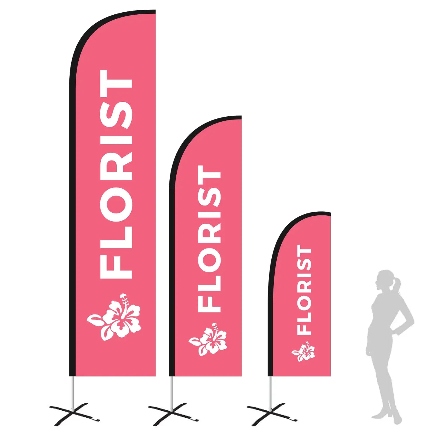 Florist Pink Feather Flag