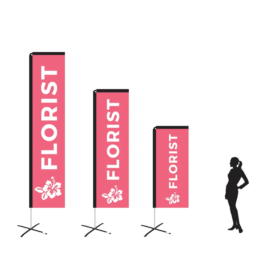 Florist Pink rectangle flag